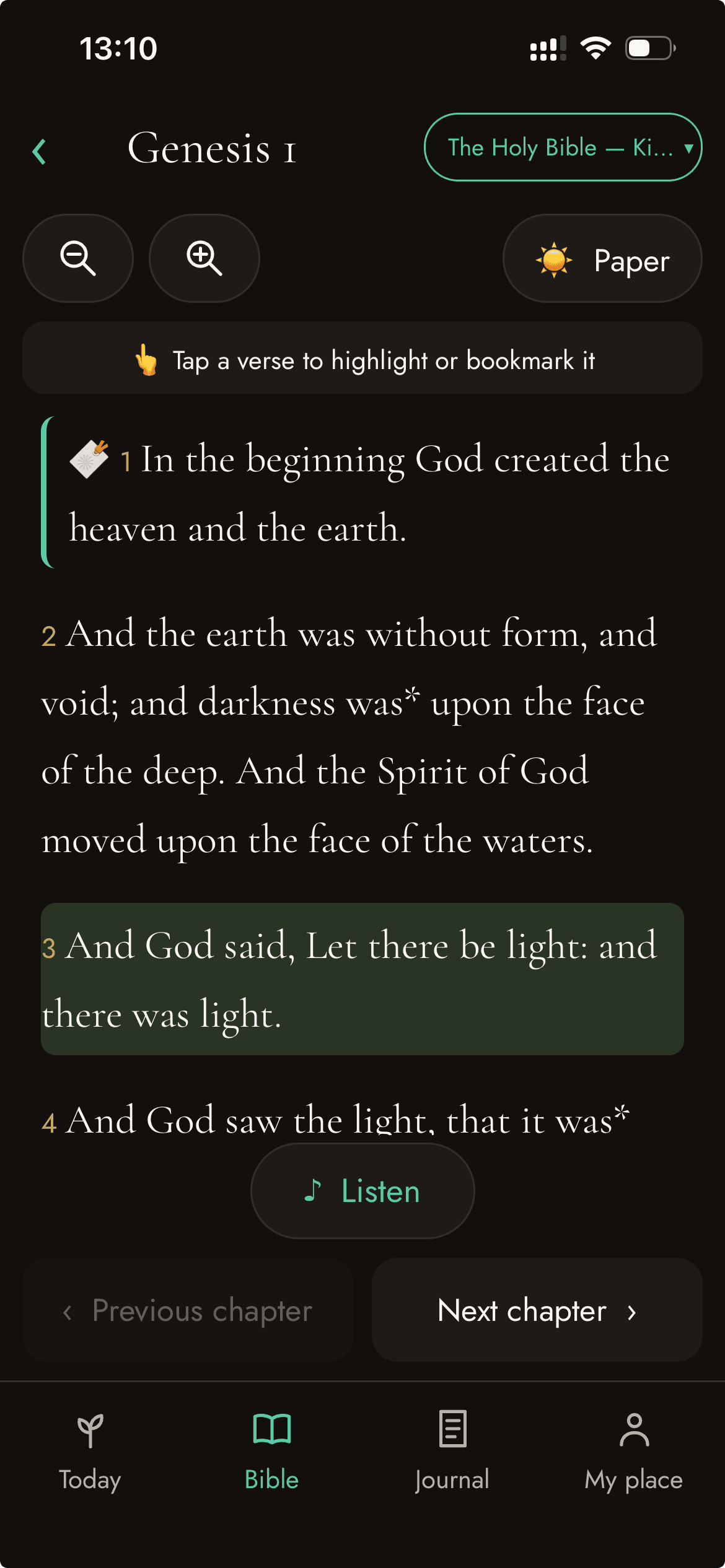 The reader, with verses kept in colour